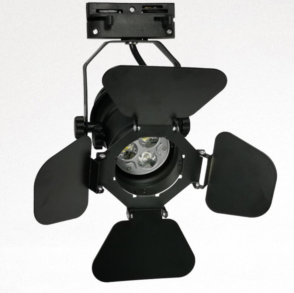 retractable rail track light shops 30w high lumen black linear LED track light